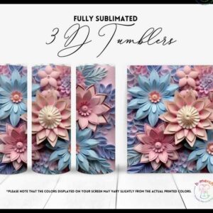 Multicolored Flower Tumbler 14