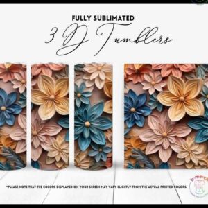 Multicolored Flower Tumbler 21
