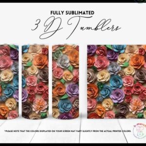 Multicolored Flower Tumbler 26