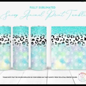 Snowy Animal Print Tumbler
