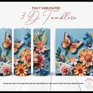 Paper Flowers Tumbler