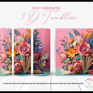 Multicolored Flower Tumbler 2