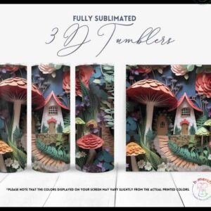 Paper Mushroom House Tumbler