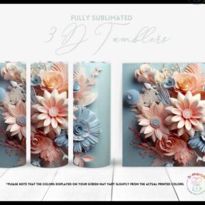 Pastel Flower Tumbler 3