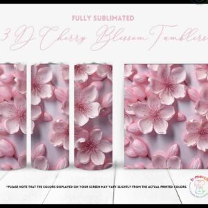 Pink Flowers Tumbler